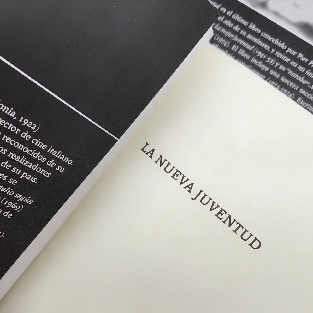 Libros: "La Nueva Juventud", Pasolini: y un viaje poético a través del tiempo