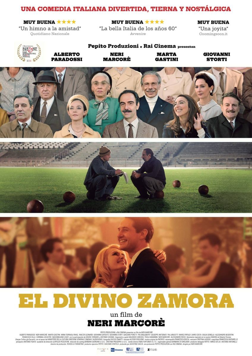 Crítica de "El divino Zamora": Una fábula sobre la idiosincrasia futbolera de Neri Marcorè