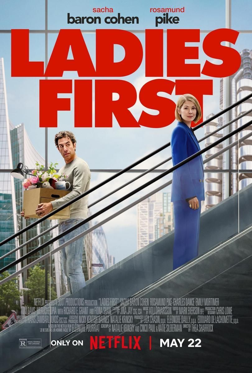 Crítica de "Las damas primero": Sacha Baron Cohen y  Rosamund Pike cambian las reglas, pero el juego no cambia