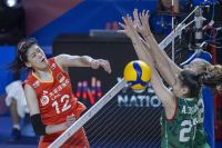 Equipos de voleibol que estiraron el bloqueo rival mediante ataques pipe constantes